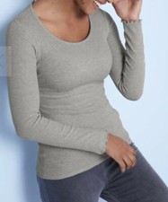 BRAVISSIMO Ribbed Ava Top Long Sleeve Stretch T-shirt Body Top colours RRP30 144