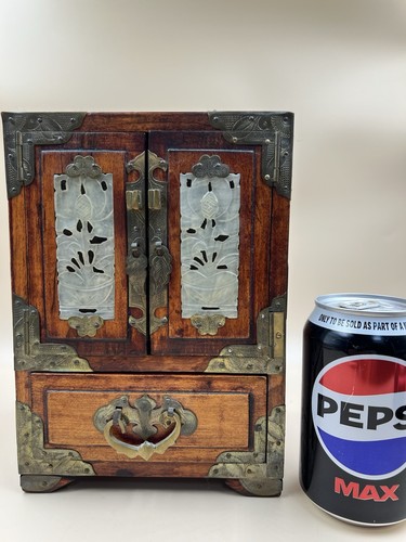 Chinese wood brass antique - wood,