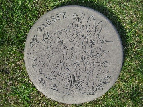Garden stepping stones rabbit - stepping,