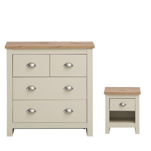 Bedroom set cream oak 2 - bedroom,