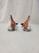 A Pair of Old Foley Fox Head Stirrup Cups