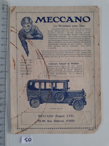 French meccano leaflet - 50.,