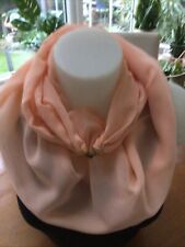 New Moira C Scarflace With Gold Magnetic Fastening Plain Apricot Chiffon 