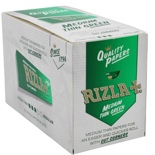 1200 rizla green cut corner - green,