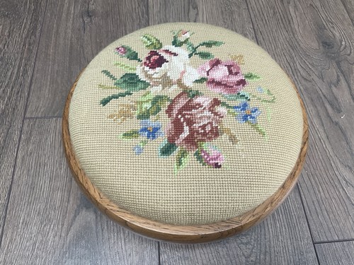 Vintage tapestry footstool - vintage, bun