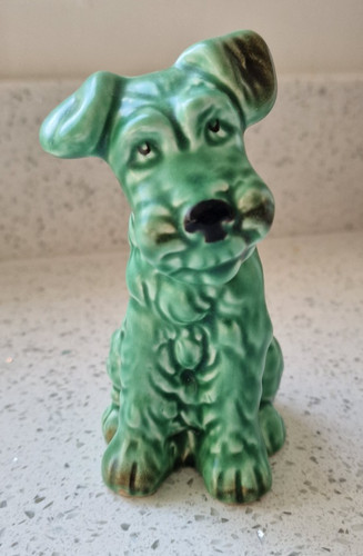 Vintage sylvac green terrier - sylvac,