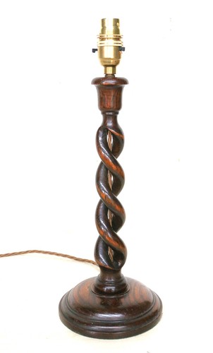 Antique wooden table lamp - wooden,