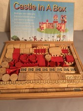 100 Piece Wooden Castle In A Box Building Block Set Toy