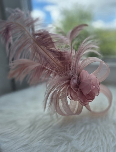 Large pale pink fascinator - large,