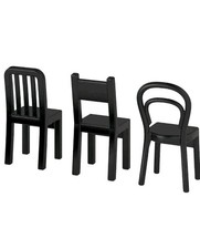 Ikea Fjantig Chair Shaped Hooks Black 3 Pack - New & Sealed 603.471.02