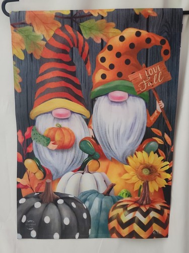 Fall gnomes garden - garden, flag
