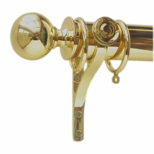 Solid brass curtain pole rod - solid, pole/rod