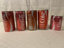 80s Coca Cola Coke Can Design Aluminum Lot Of 5