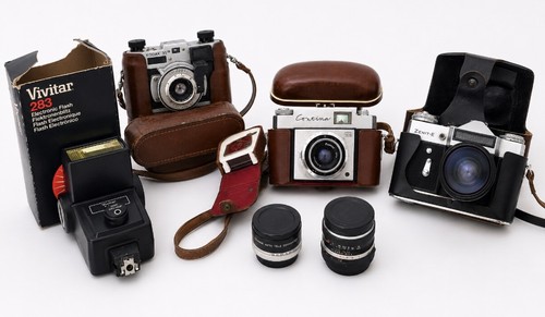 Vintage camera job lot - vintage,