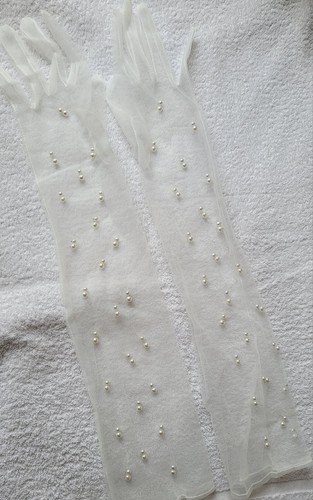 Lace mesh gloves - mesh,