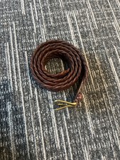 Vintage 90s Polo Ralph Lauren Braided Leather Belt Mens Size 40/100 Brown Brass