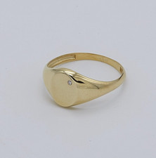 375 9ct Yellow Gold Oval Single Stone Signet Ring 10mmx8mm ALL SIZES NEW