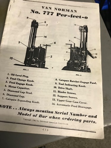Van norman 777 cylinder - , boring