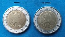 2 euro 2014 F Germany, quite rare coin with mint errors.
