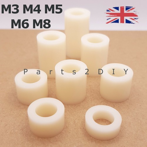 12x white abs plastic - plastic, spacers