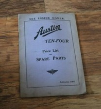 AUSTIN TEN-FOUR PRICE LIST OF