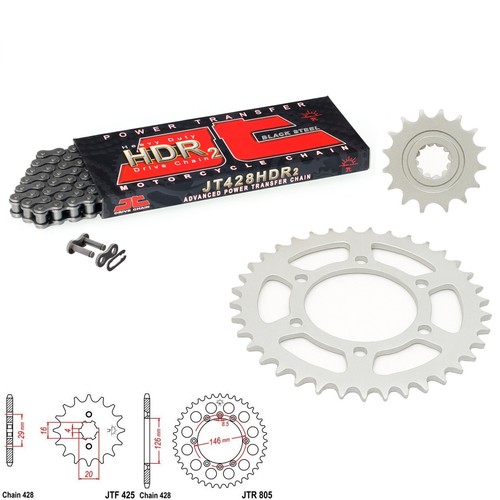 Tsr125 chain and sprocket kit - tsr125,