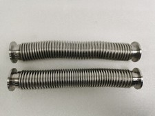 Set of 2x High Vacuum Stainless Steel Flexible Bellows Hoses KF-25