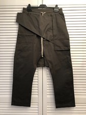 RICK OWENS Rare Dark Dust  "Memphis" Drop Crotch Pants in Very Good Condition