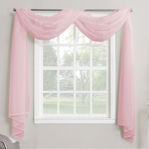 Plain voile net curtain scarf - voile,