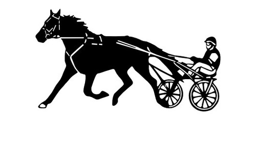 Harness racing horse decal - racing,