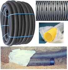 60mm/80mm/100mm/160mmx25m/35m/50m/100m Land French Drainage Perforated Pipe Tree