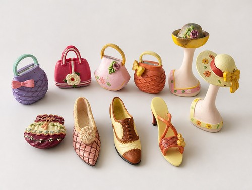 Vintage miniature shoes purses - vintage,