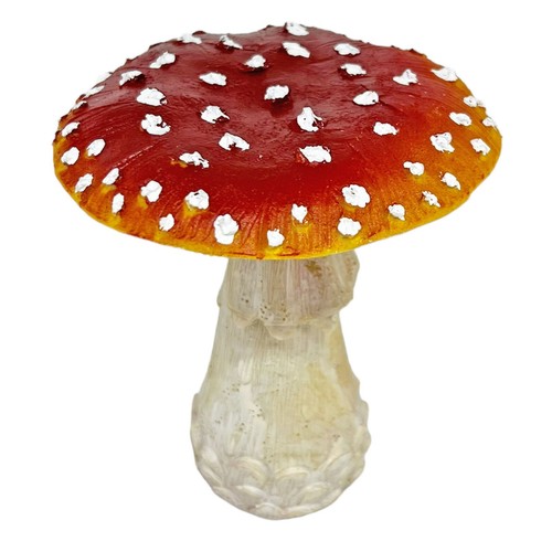 Garden mushroom ornament - mushroom, red