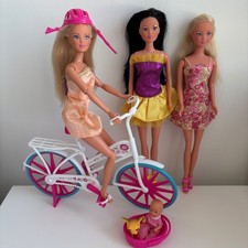 Steffi Love Doll Ballerina Bundle Playset Bicycle Puppy Baby Blonde Brunette
