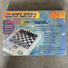 Systema Saturn Mindsport Computer 6-in-1 Brain Games Chess Draughts. English! 
