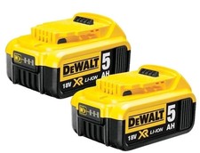 DeWalt DCB184 18v xr 5ah Li-Ion Batteries  x 2