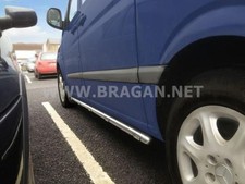 Side Bars + White LEDs For Mercedes Vito Viano SWB LWB 2004-2014 Stainless Steel