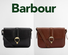 Barbour Rosa Leather Crossbody Bag Brown & Black (SH)