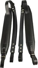 Genuine Leather Accordion Straps Black max to 120 Bass