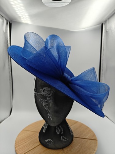 Royal blue large fascinator - royal,