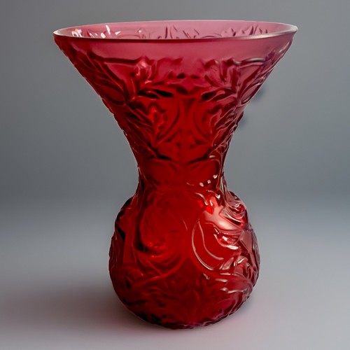 Lalique red arabesque - arabesque, vase