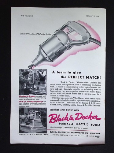 Original 1954 advert - 1954, black