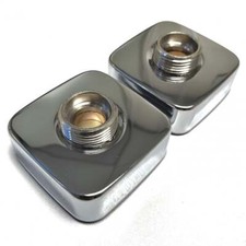 Fast Fix Easy Fit Bar Valve Shower Fixing Kit Square Shrouds Chrome