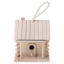 Wooden Bird Houses Small Bird House with Perch for Outside Garden Decorations