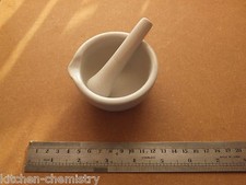 Small Ceramic Mortar and Pestle for Lab Laboratory Scientific Glassware Pottery