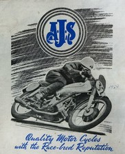 AJS Motorcycle Sales Literature 1950 Original Brochure