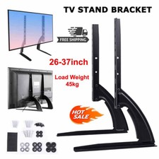 Universal TV Stand Leg Base Table Top Pedestal Mount Bracket 26"-37" LED LCD UK