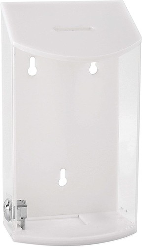 Rounded acrylic donation box - rounded,