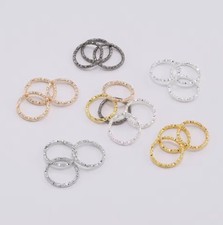 8-20mm Twisted Jump Rings Metal DIY Jewelry Findings Open Single Jewellery Split