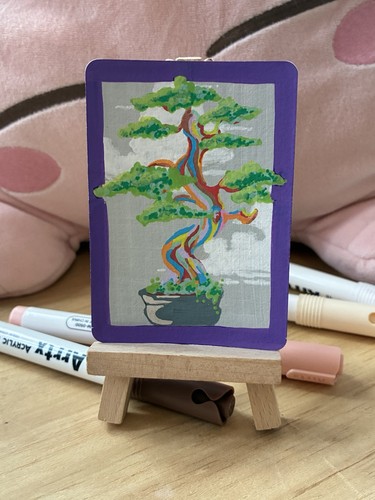 Aceo original acrylic painting - aceo,